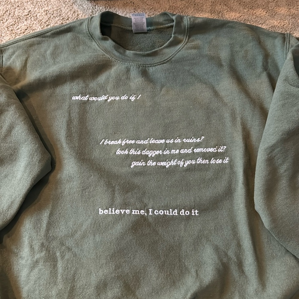 Taylor Swift tolerate it crewneck sweatshirt